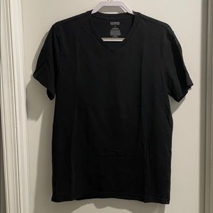 Black express stretch v neck tee shirt